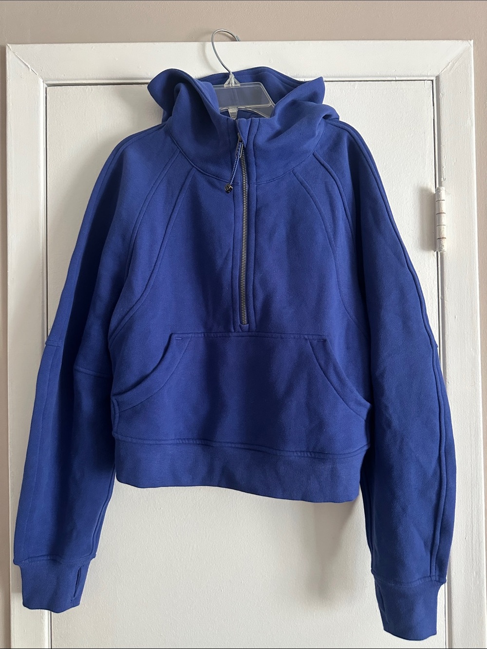 lululemon Cobalt Blue Half-Zip Hoodie Sweater